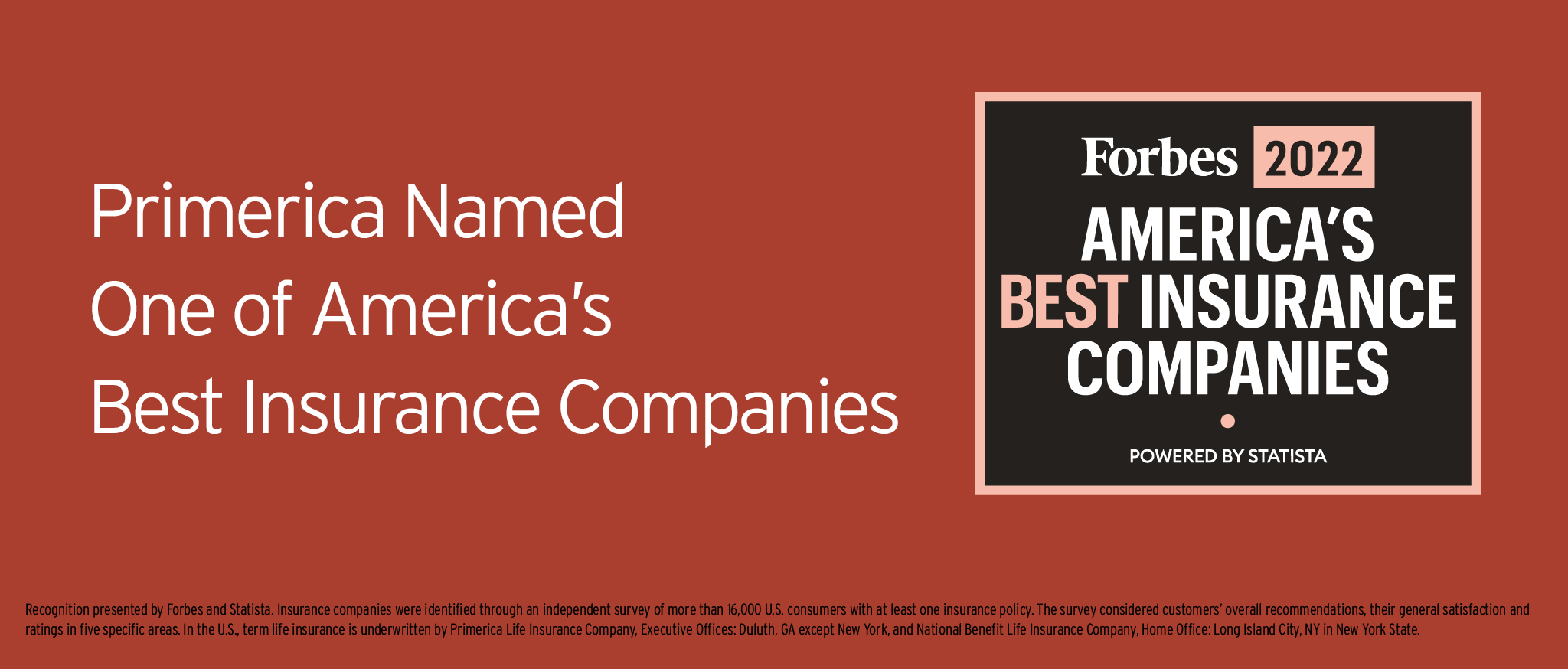 Primerica Named One of America's Best Insurance Companies by Forbes - Forbes 2022 America's Best Insurance Companies
